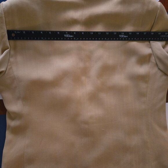 Cezar Del‎ Prado Mens Beige 100% Silk Blazer Jacket Size 40R Herringbone Summer - Picture 16 of 16